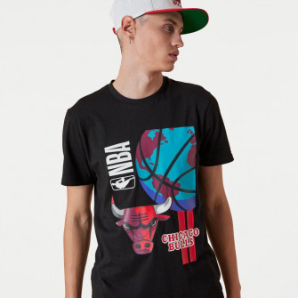 New Era NBA Globe Logo Chicago Bulls T-Shirt ''Black''