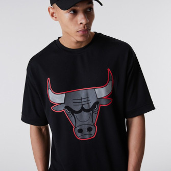 New Era NBA Chicago Bulls Outline Mesh T-Shirt ''Black''
