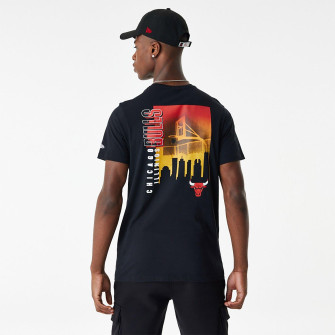 New Era NBA Chicago Bulls Skyline Graphic T-Shirt ''Black''