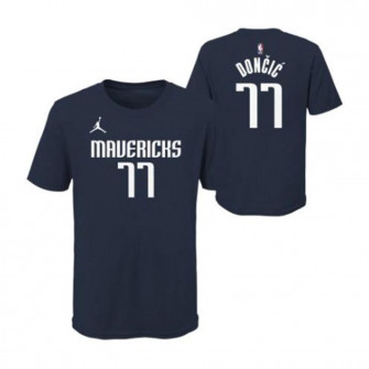 Air Jordan NBA Dončić Mavericks Statement Edition Kids T-Shirt ''Dark Blue''