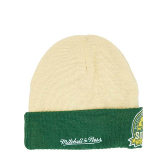 M&N NBA Seattle Supersonics Side Patch Knit Hat ''Cream''
