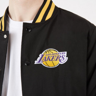 New Era NBA Los Angeles Lakers Patch Logo Bomber Jacket ''Black''