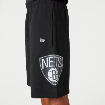 New Era Washed Team Logo Brooklyn Nets Shorts ''Black''