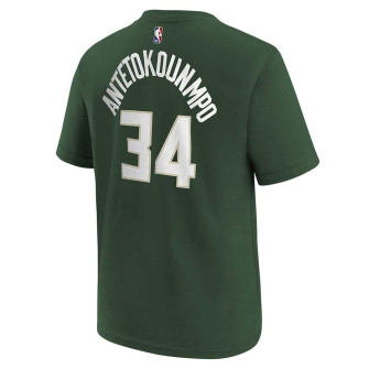 Nike NBA Icon Milwaukee Bucks Giannis Antetokounmpo Kids T-Shirt ''Fir''