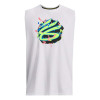 UA Curry Graphic Sleeve-Less Shirt ''White''