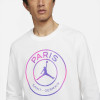 Air Jordan Paris Saint-Germain Long-Sleeve Shirt ''White/Purple''