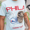 M&N NBA Philadelphia 76ers Pastel Rings T-Shirt ''Light Blue''