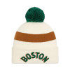 New Era NBA Boston Celtics City Edition Bobble Beanie Hat ''Beige'' 
