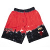 M&N Tie-Dye Terry Chicago Bulls Shorts ''Black/Red''