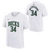 Nike City Edition Giannis Antetokounmpo Milwaukee Bucks Kids T-Shirt ''Black''